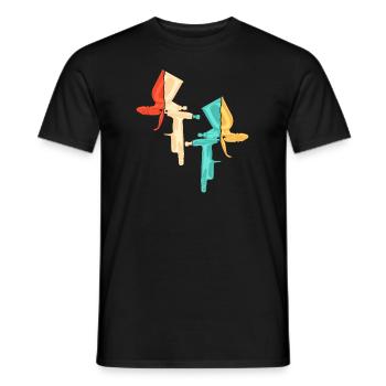 Retro Car Spray Automotive Vehicle Car Painter - Men's T-Shirt - black - Front - AI Model Male 178 light (178cm)