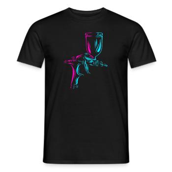 Peinture de carrosserie de véhicule automobile de pulvérisation de voiture - T-shirt homme - noir - Devant - AI Model Male 178 light (178cm)