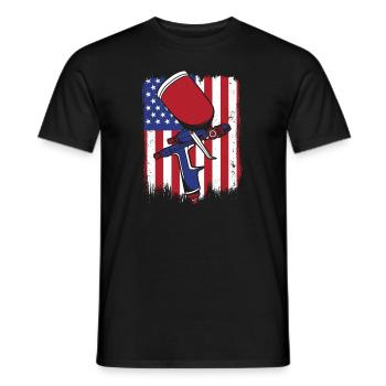 Véhicule Voiture Spray Automobile Carrosserie Peintre - T-shirt homme - noir - Devant - AI Model Male 178 light (178cm)