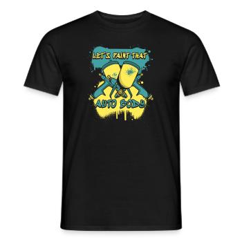 Let's Paint That Auto Body Vehicle Car Spray Car - Men's T-Shirt - black - Front - AI Model Male 178 light (178cm)