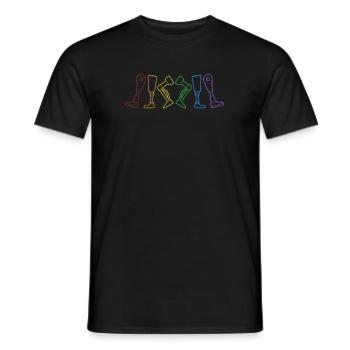 Beinprothese LGBT Regenbogenprothese Fuß Bein - Männer T-Shirt - Schwarz - Vorne - AI Model Male 178 light (178cm)