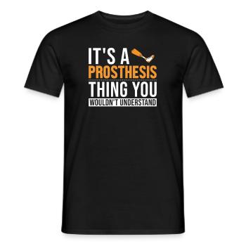 Es ist eine Prothesensache Prothesen-Gliedmaßen-Benutzerbein - Männer T-Shirt - Schwarz - Vorne - AI Model Male 178 light (178cm)