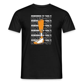 Denken Sie daran, es zu nehmen Kniebeugen künstliche Beine Bein - Männer T-Shirt - Schwarz - Vorne - AI Model Male 178 light (178cm)