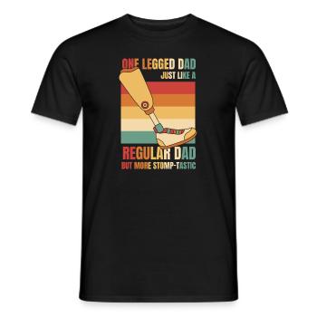 One Legged Dad Just Like A Regular Dad User Leg - Men's T-Shirt - black - Front - AI Model Male 178 light (178cm)
