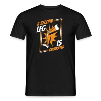 Ein zweites Bein ist eine überschätzte Beinprothese - Männer T-Shirt - Schwarz - Vorne - AI Model Male 178 light (178cm)