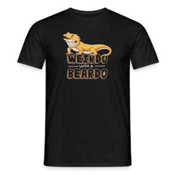 Verrückter mit einem Beardo Pogona Eidechsen-Haustierbesitzer - Männer T-Shirt - Schwarz - Vorne - AI Model Male 178 light (178cm)
