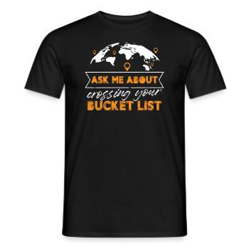 Posez-moi des questions sur la façon de traverser votre liste de choses à faire avant de mourir - T-shirt homme - noir - Devant - AI Model Male 178 light (178cm)