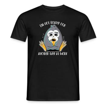Pas prêt pour une autre journée de travail Manchot empereur - T-shirt homme - noir - Devant - AI Model Male 178 light (178cm)