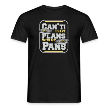 Ich habe Pläne mit meinen Pfannen, Miner Gold zu schürfen - Männer T-Shirt - Schwarz - Vorne - AI Model Male 178 light (178cm)