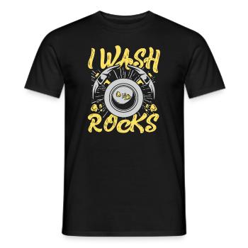 Ich wasche Steine, Schürfen, Seifenabbau, Minen, Gold - Männer T-Shirt - Schwarz - Vorne - AI Model Male 178 light (178cm)