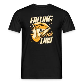Falling For Law Legal Studies Law School Law - Men's T-Shirt - black - Front - AI Model Male 178 light (178cm)