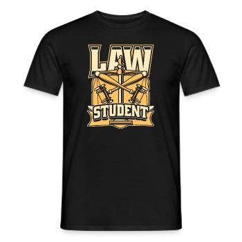 Faculté de droit, Université, Études juridiques, Étudiants en droit - T-shirt homme - noir - Devant - AI Model Male 178 light (178cm)