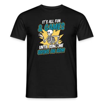 Jusqu’à ce que quelqu’un se casse un bras, un chirurgien osseux - T-shirt homme - noir - Devant - AI Model Male 178 light (178cm)
