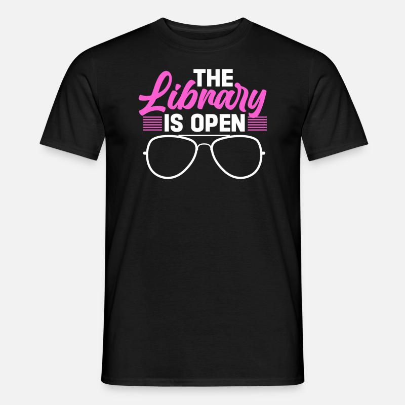 The library is open - Männer T-Shirt - Schwarz