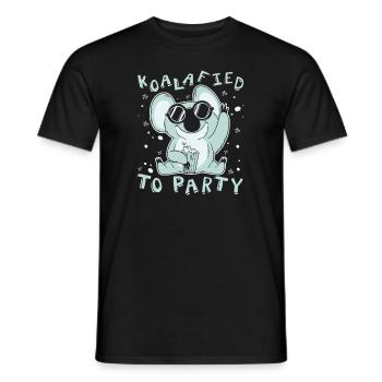 Koalafied To Party Koalabear Amoureux de l’eucalyptus - T-shirt homme - noir - Devant - AI Model Male 178 light (178cm)
