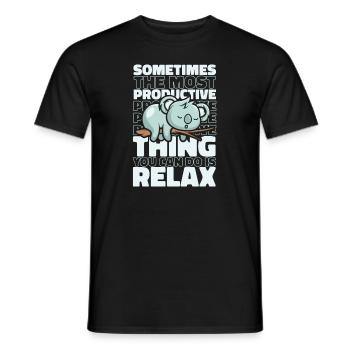 Das Produktivste ist Relax Koalabear - Männer T-Shirt - Schwarz - Vorne - AI Model Male 178 light (178cm)