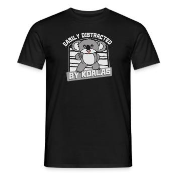 Facilement distrait par les koalas Koalabear Eucalyptus - T-shirt homme - noir - Devant - AI Model Male 178 light (178cm)