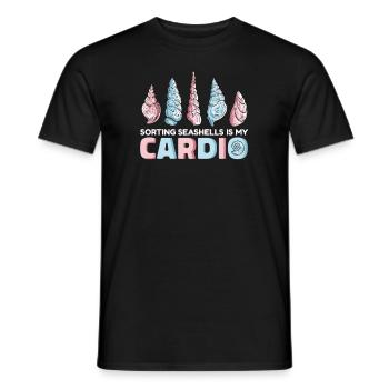 Sorting Seashells Is My Cardio Bivalvia Seashell - Men's T-Shirt - black - Front - AI Model Male 178 light (178cm)