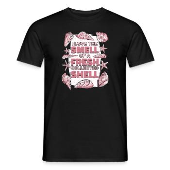 Odeur d’un coquillage fraîchement collecté Coquillage Coquillage - T-shirt homme - noir - Devant - AI Model Male 178 light (178cm)