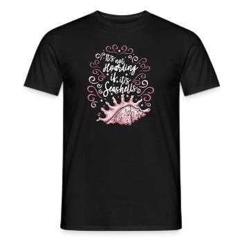 Ce n’est pas de la thésaurisation Sac à coquillages Bivalvia Seashell - T-shirt homme - noir - Devant - AI Model Male 178 light (178cm)