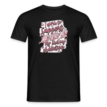 Travailler pour soutenir la dépendance aux bombardements Coquillage Coquillage - T-shirt homme - noir - Devant - AI Model Male 178 light (178cm)
