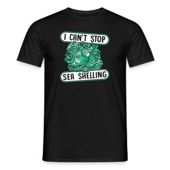 Ich kann nicht aufhören, die Muschel Bivalvia Muschel zu beschießen - Männer T-Shirt - Schwarz - Vorne - AI Model Male 178 light (178cm)