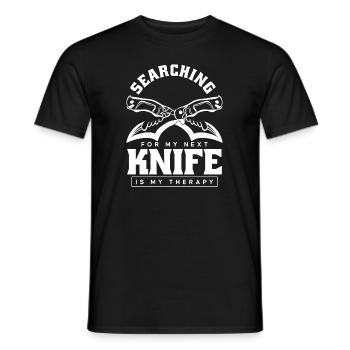 Searching For My Next Knife Butcher Knife Knife - Men's T-Shirt - black - Front - AI Model Male 178 light (178cm)