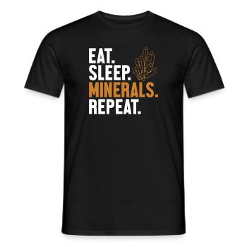 Eat Sleep Minerals Repeat Geologist Mineral - Männer T-Shirt - Schwarz - Vorne - AI Model Male 178 light (178cm)