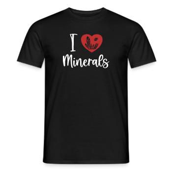 J’aime les minéraux Géologue Rockhounding Mineral - T-shirt homme - noir - Devant - AI Model Male 178 light (178cm)