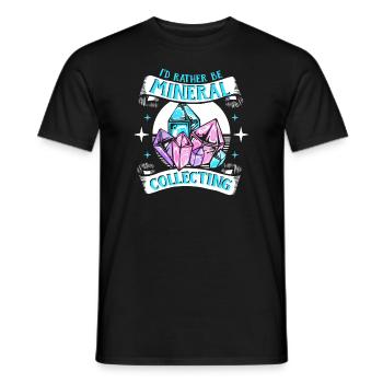 I'd Rather Be Mineral Collecting Geologist - Men's T-Shirt - black - Front - AI Model Male 178 light (178cm)
