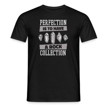 Perfection Is To Have A Rock Collection Mineral - Men's T-Shirt - black - Front - AI Model Male 178 light (178cm)