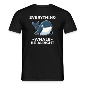 Everything Whale Be Alright - Männer T-Shirt - Schwarz - Vorne - AI Model Male 178 light (178cm)