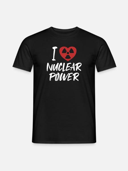 Ich liebe Kernkraft Energie Uran Kernkraft - Männer T-Shirt - Schwarz
