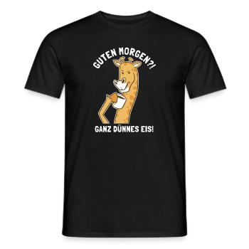 Guten Morgen Ganz Dünnes Eis Giraffidae d’Afrique - T-shirt homme - noir - Devant - AI Model Male 178 light (178cm)