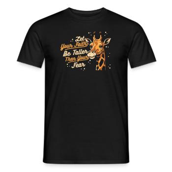Der Glaube sei größer als deine Angst, Nubischer Afrikaner - Männer T-Shirt - Schwarz - Vorne - AI Model Male 178 light (178cm)