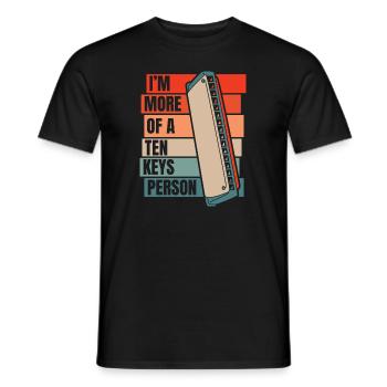 Je suis plus d’une bouche harmoniste de la personne à dix clés - T-shirt homme - noir - Devant - AI Model Male 178 light (178cm)