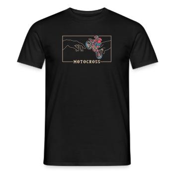 Michelangelo Kreation von Adam Motocross Supermoto - Männer T-Shirt - Schwarz - Vorne - AI Model Male 178 light (178cm)