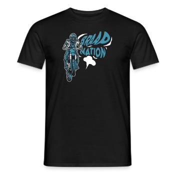 Braap Nation Motorcycle Racing Supermoto Riders - Men's T-Shirt - black - Front - AI Model Male 178 light (178cm)