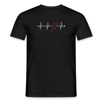 Gecko Heartbeat Crested Lizard Gekkota Leopard - Men's T-Shirt - black - Front - AI Model Male 178 light (178cm)