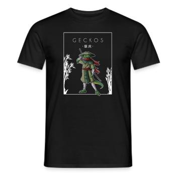 Geckos Chinois Hanzi Lézard Gekkota à crête - T-shirt homme - noir - Devant - AI Model Male 178 light (178cm)