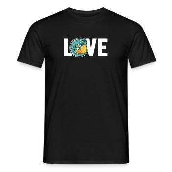 Gecko Love Lézard à crête Gekkota Gecko Expert - T-shirt homme - noir - Devant - AI Model Male 178 light (178cm)