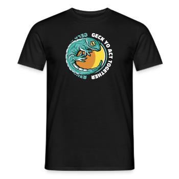 Geck Yo Act Together Lizard Gekkota Crested - Men's T-Shirt - black - Front - AI Model Male 178 light (178cm)