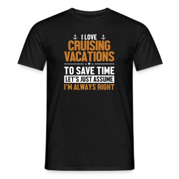 Vacances en croisière Supposons que j’ai raison Croisière - T-shirt homme - noir - Devant - AI Model Male 178 light (178cm)