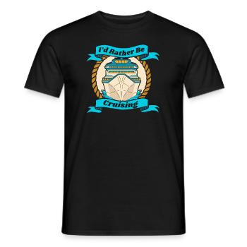 Je préfère être en croisière vacances - T-shirt homme - noir - Devant - AI Model Male 178 light (178cm)
