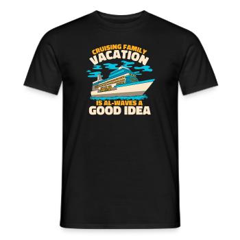 Croisière Vacances en famille Alwaves Good Cruise - T-shirt homme - noir - Devant - AI Model Male 178 light (178cm)