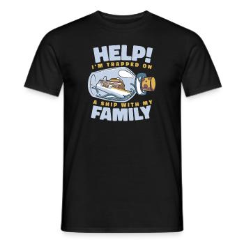 I'm Trapped On A Ship With My Family Cruise - Men's T-Shirt - black - Front - AI Model Male 178 light (178cm)