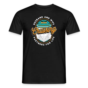 Mari Et Femme Partenaires De Croisière Pour La Vie - T-shirt homme - noir - Devant - AI Model Male 178 light (178cm)