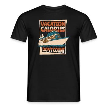 Les calories de vacances ne comptent pas Croisière en bateau de croisière - T-shirt homme - noir - Devant - AI Model Male 178 light (178cm)