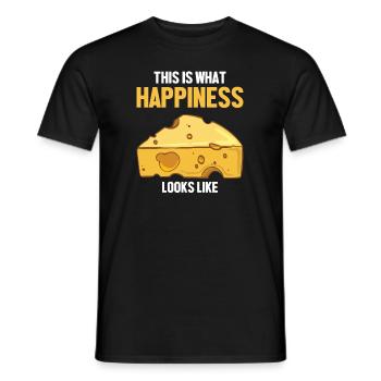 So sieht Glück aus Maker Queso - Männer T-Shirt - Schwarz - Vorne - AI Model Male 178 light (178cm)