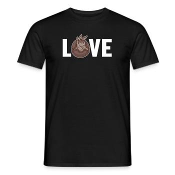 Armadillo Love Pink Fairy Chlamyphoridae - Men's T-Shirt - black - Front - AI Model Male 178 light (178cm)
